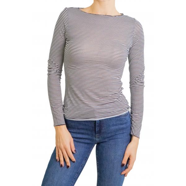 Maglia misto cashmere a righe 